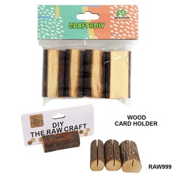 DIY WOODEN ROUND CARD HOLDER 4pcs RAW999